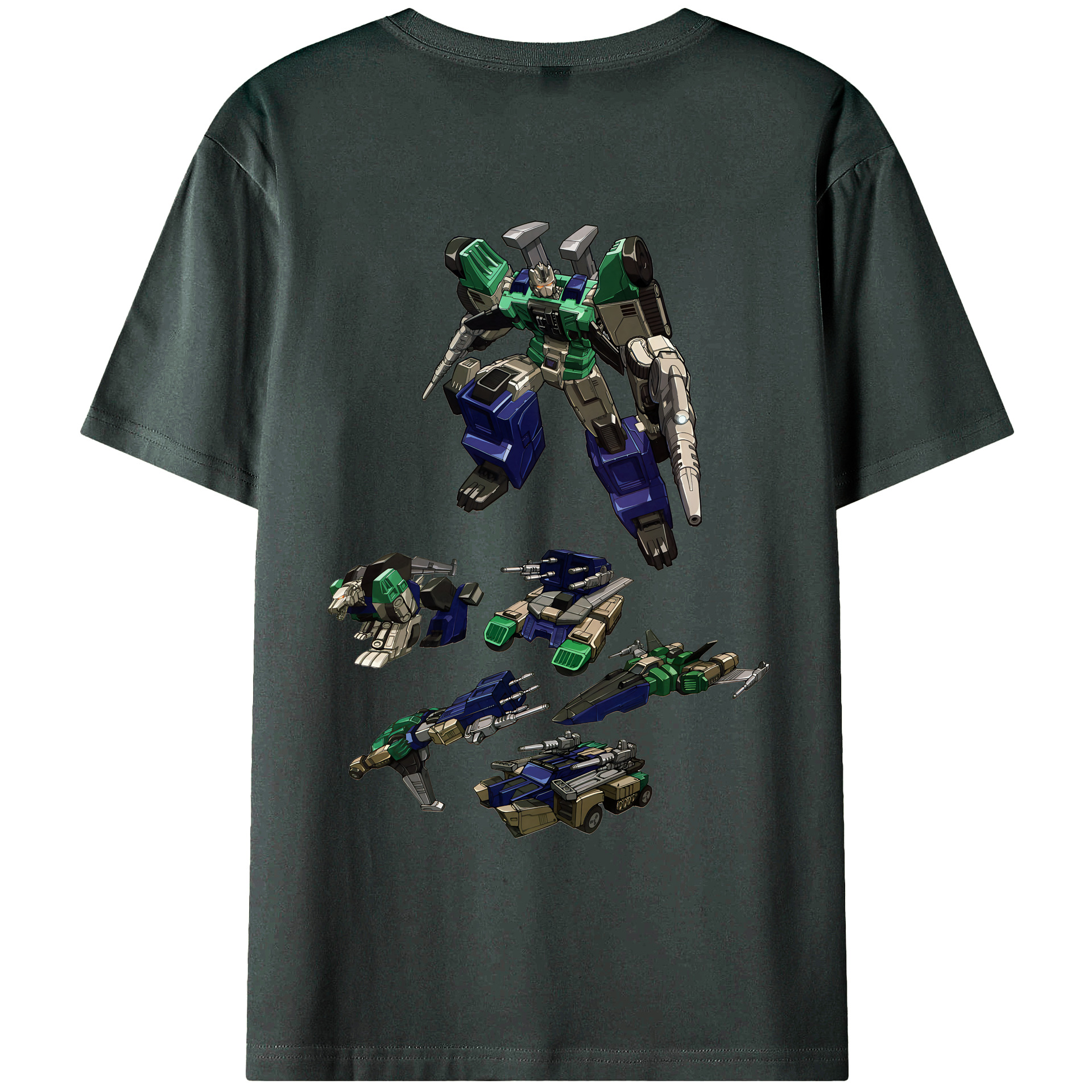 （画像用） Transformers トランスフォーマー 綿100％ メンズ半袖Tシャツ（バックプリント） 通気性